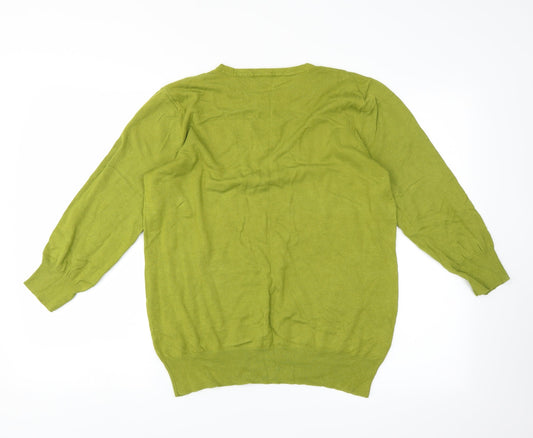 BM Womens Green   Pullover Jumper Size M