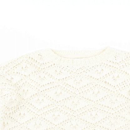 Primark Girls Ivory   Pullover Jumper Size 10-11 Years