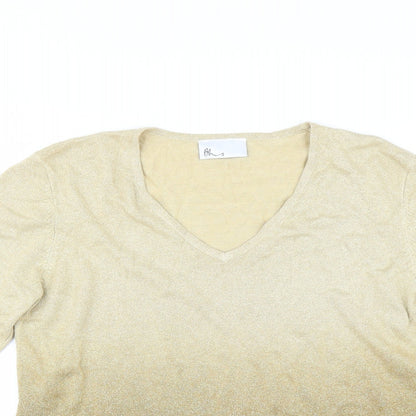 BHS Womens Gold   Pullover Jumper Size 18
