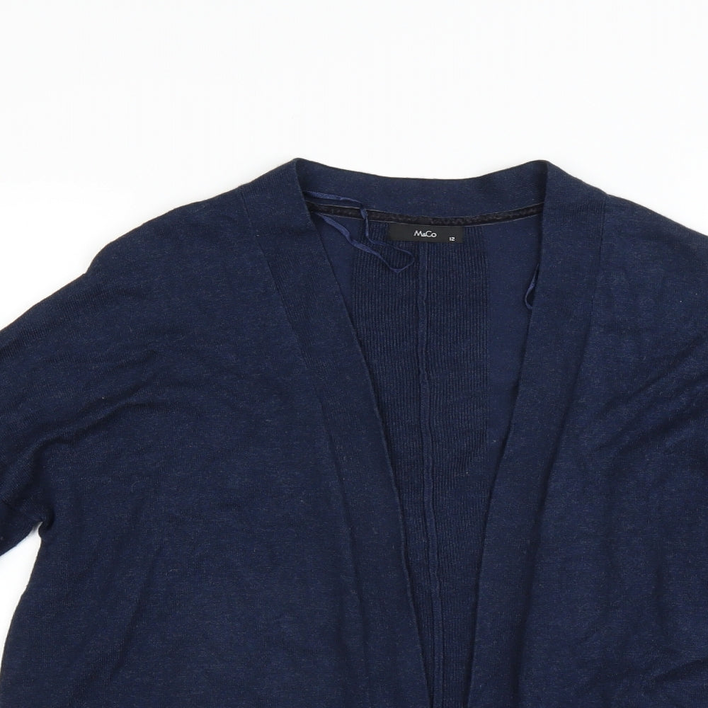 M&Co Womens Blue   Cardigan Jumper Size 12