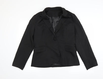 Womens UK Size L Preworn Regular Black Suit Jacket