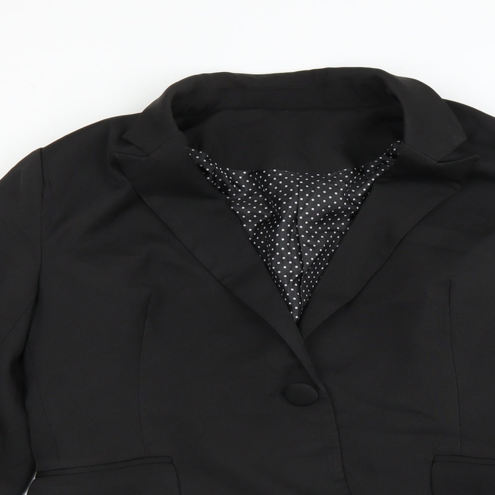 Womens UK Size L Preworn Regular Black Suit Jacket