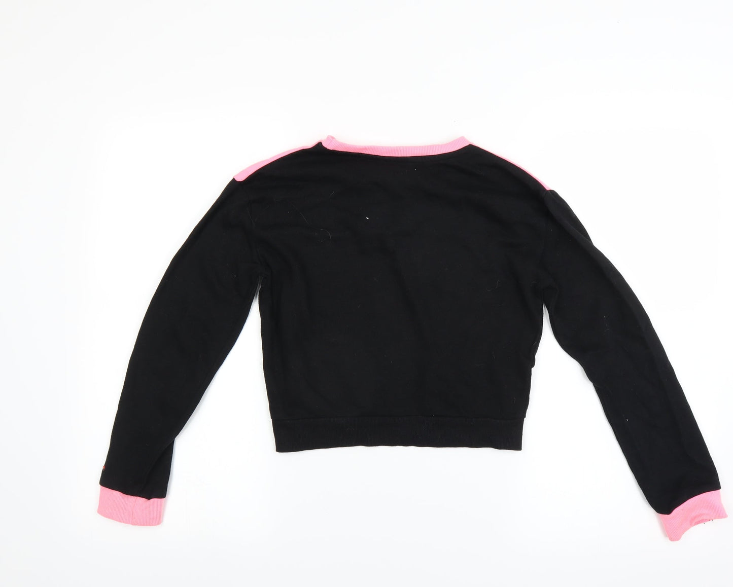 Pep & co Girls Black   Pullover Sweatshirt Size 10-11 Years
