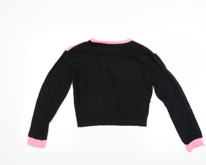 Pep & co Girls Black   Pullover Sweatshirt Size 10-11 Years