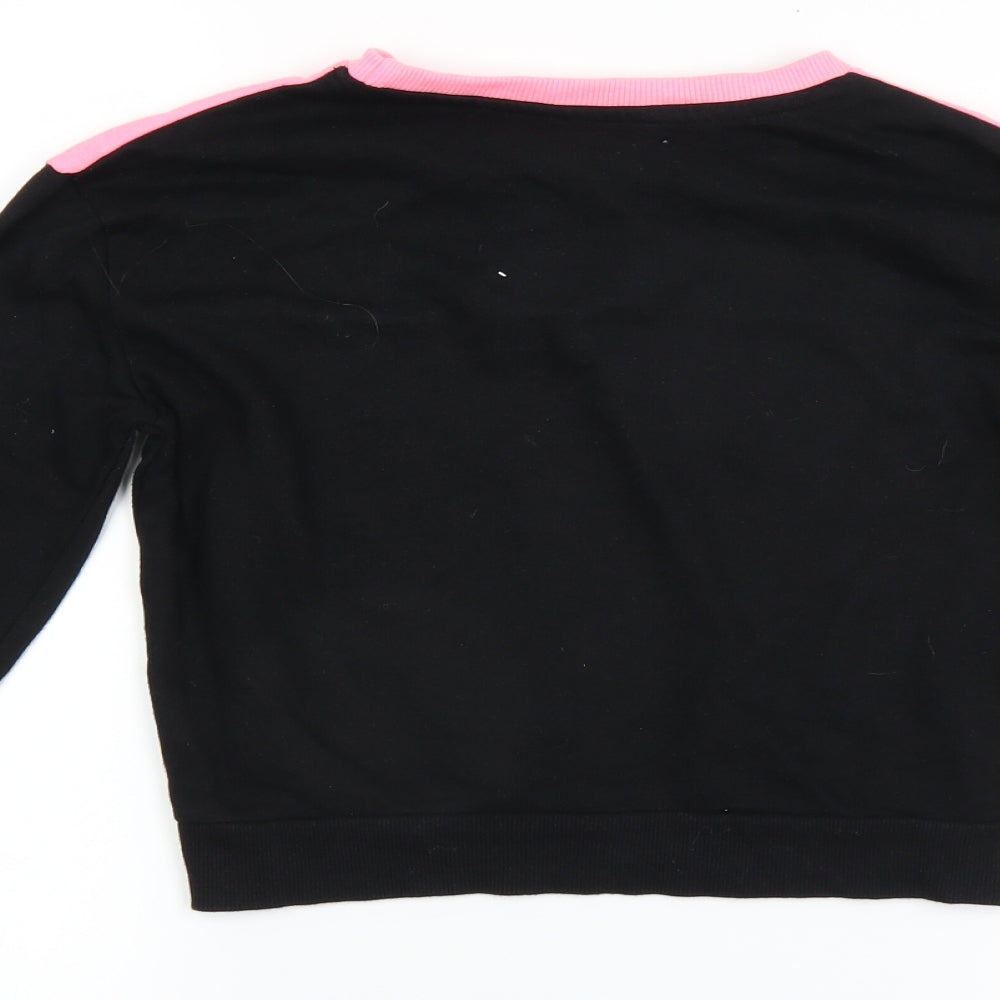 Pep & co Girls Black   Pullover Sweatshirt Size 10-11 Years