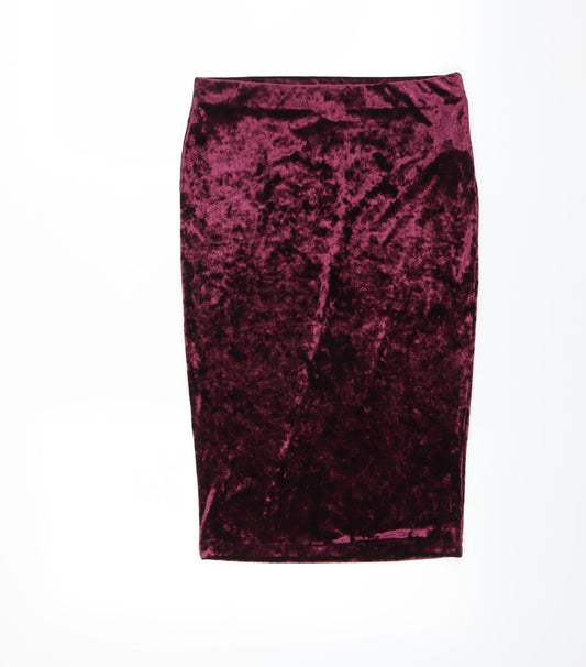 FOREVER 21 Womens Purple   Straight & Pencil Skirt Size M  - velvet