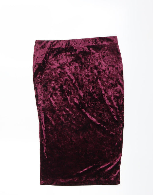 FOREVER 21 Womens Purple   Straight & Pencil Skirt Size M  - velvet