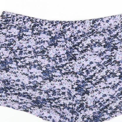 Divided by H&M Womens Blue Floral  Hot Pants Shorts Size 10