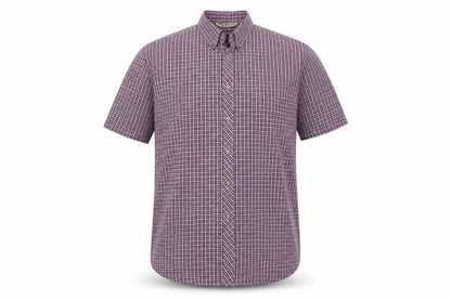 Mens UK Size L Giorgio Red  Button-Up Short Sleeve Casual Shirt