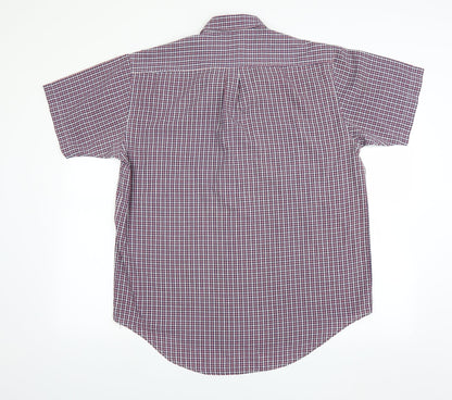 Mens UK Size L Giorgio Red  Button-Up Short Sleeve Casual Shirt