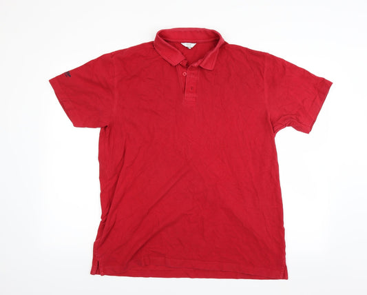 Cotton Traders Mens Red    Polo Size L