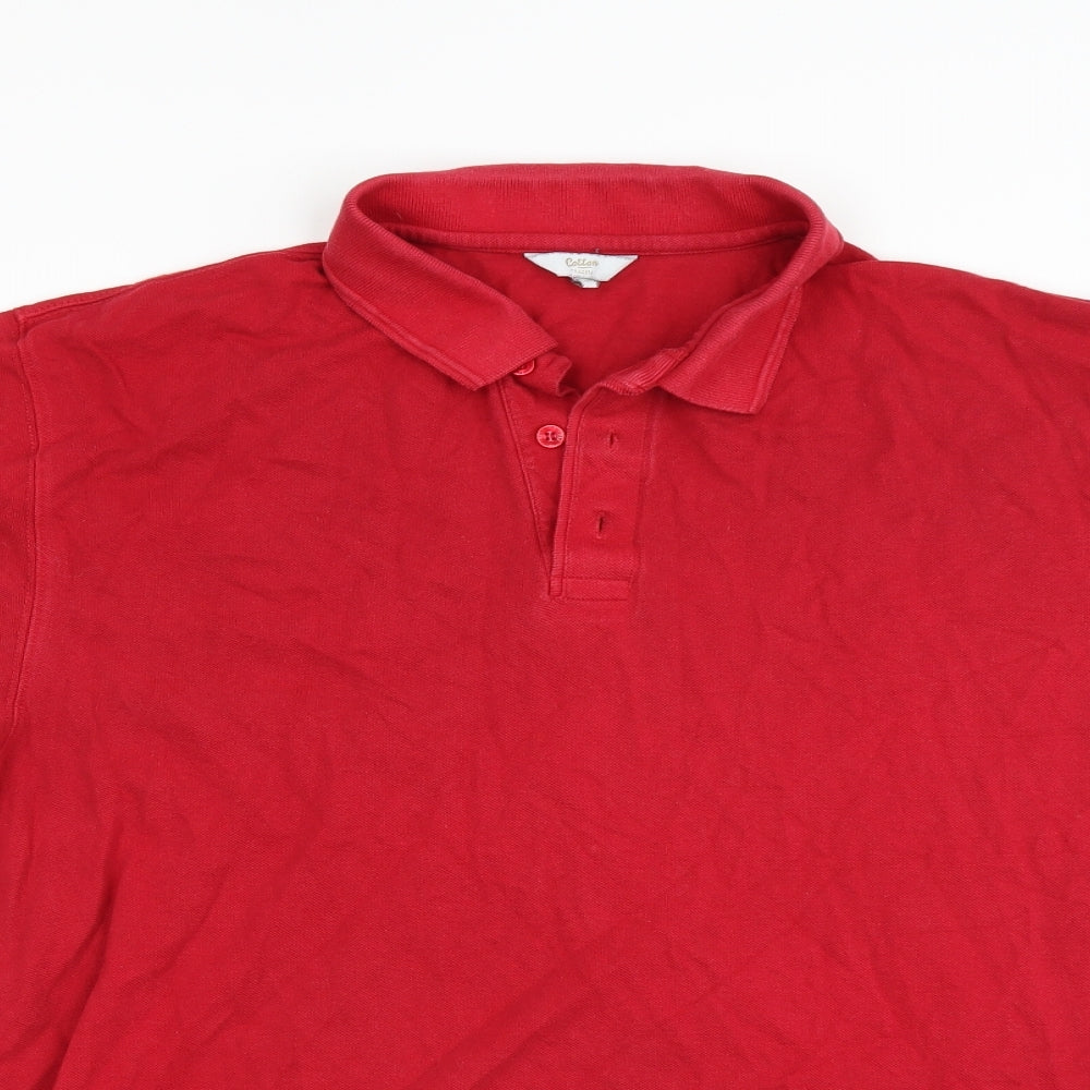Cotton Traders Mens Red    Polo Size L
