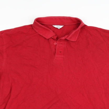 Cotton Traders Mens Red    Polo Size L
