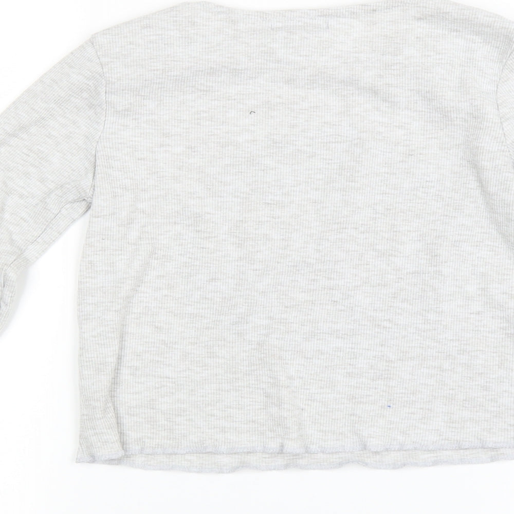 Primark Girls Grey   Basic T-Shirt Size 10-11 Years  - Fashion Icon