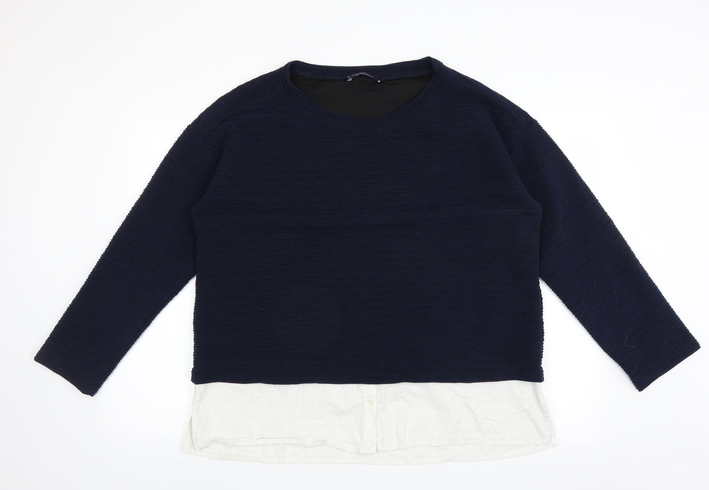 Violeta Womens Blue   Pullover Jumper Size L