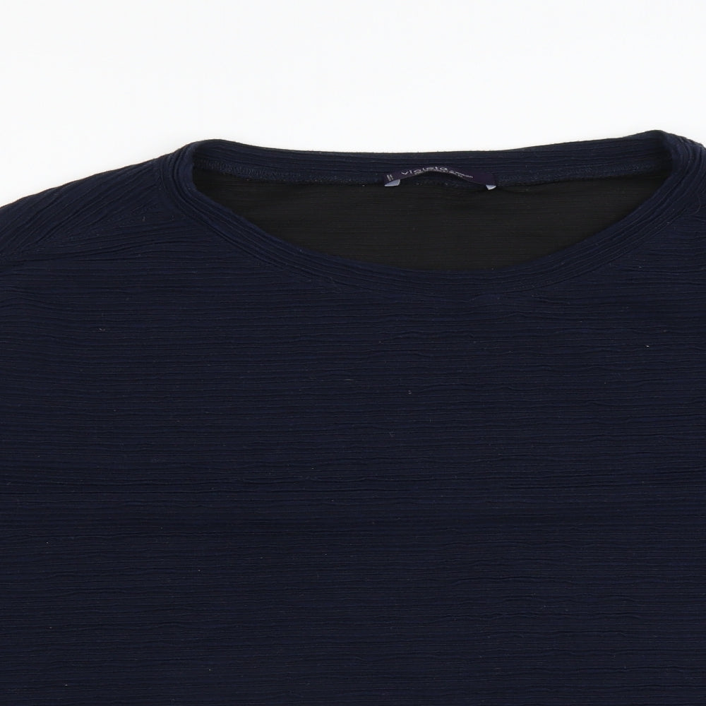 Violeta Womens Blue   Pullover Jumper Size L
