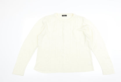 BM Womens Ivory   Pullover Jumper Size M
