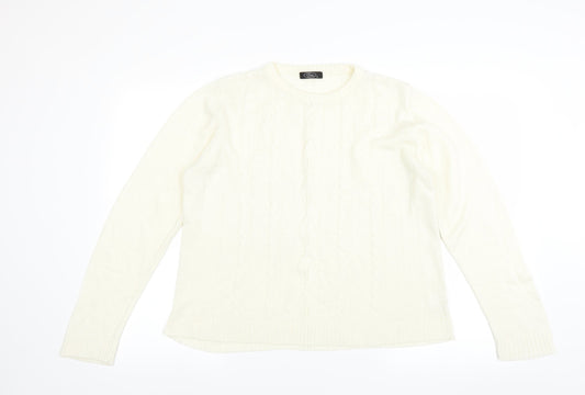 BM Womens Ivory   Pullover Jumper Size M