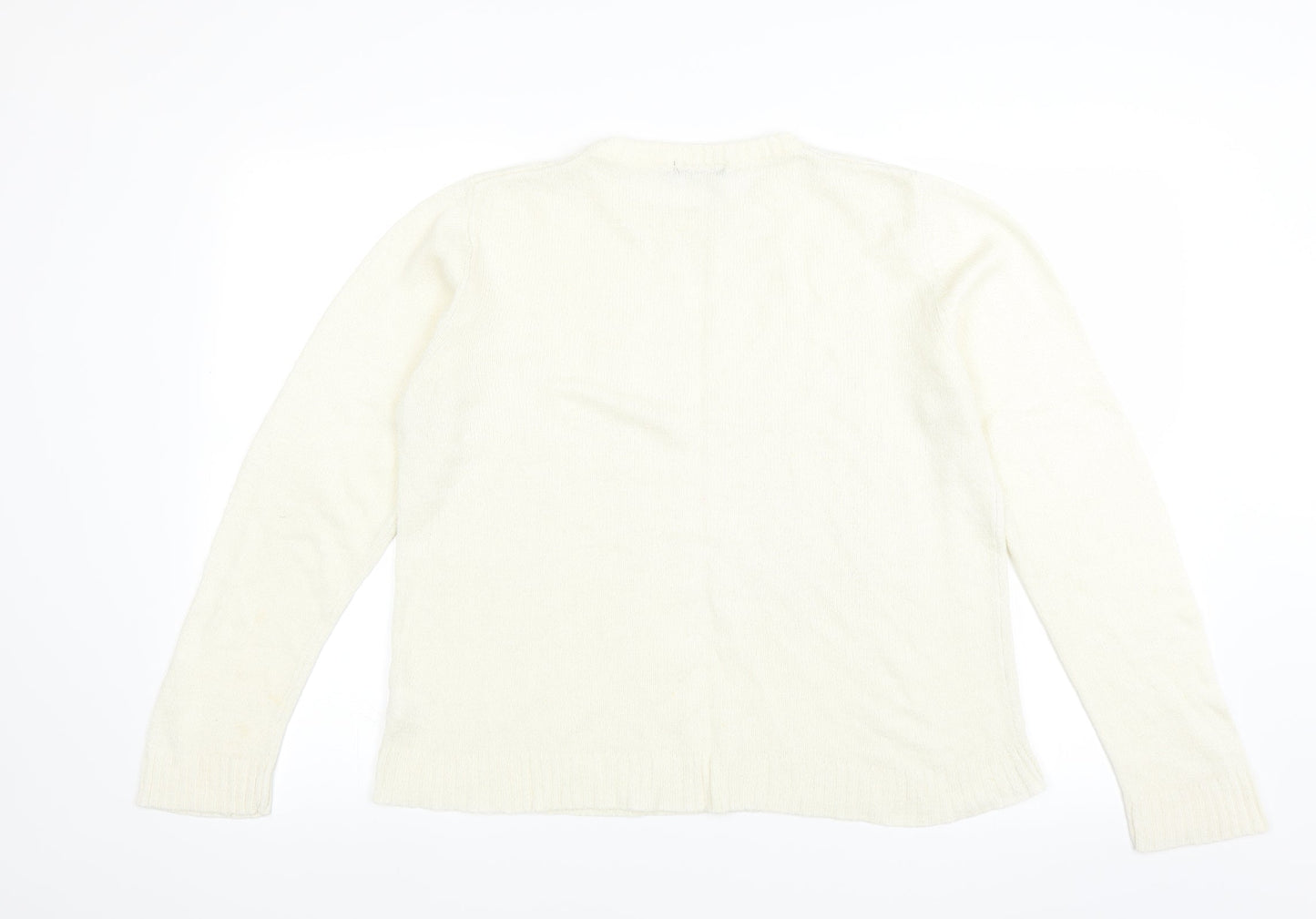 BM Womens Ivory   Pullover Jumper Size M