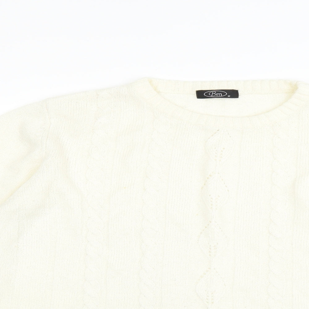 BM Womens Ivory   Pullover Jumper Size M