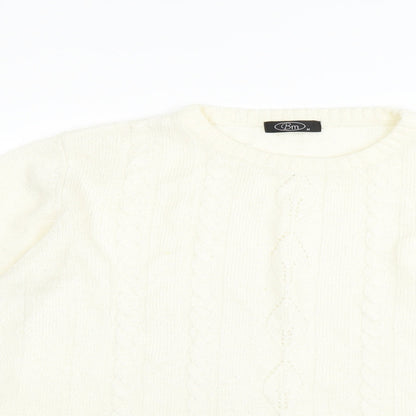 BM Womens Ivory   Pullover Jumper Size M