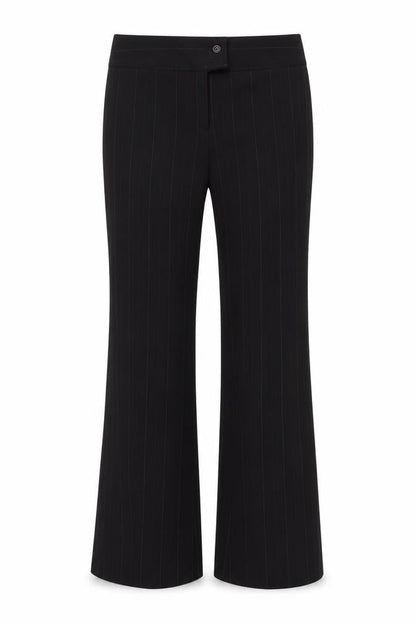 Liquid Womens Black Striped  Trousers  Size 34 in L29 in - Bootcut