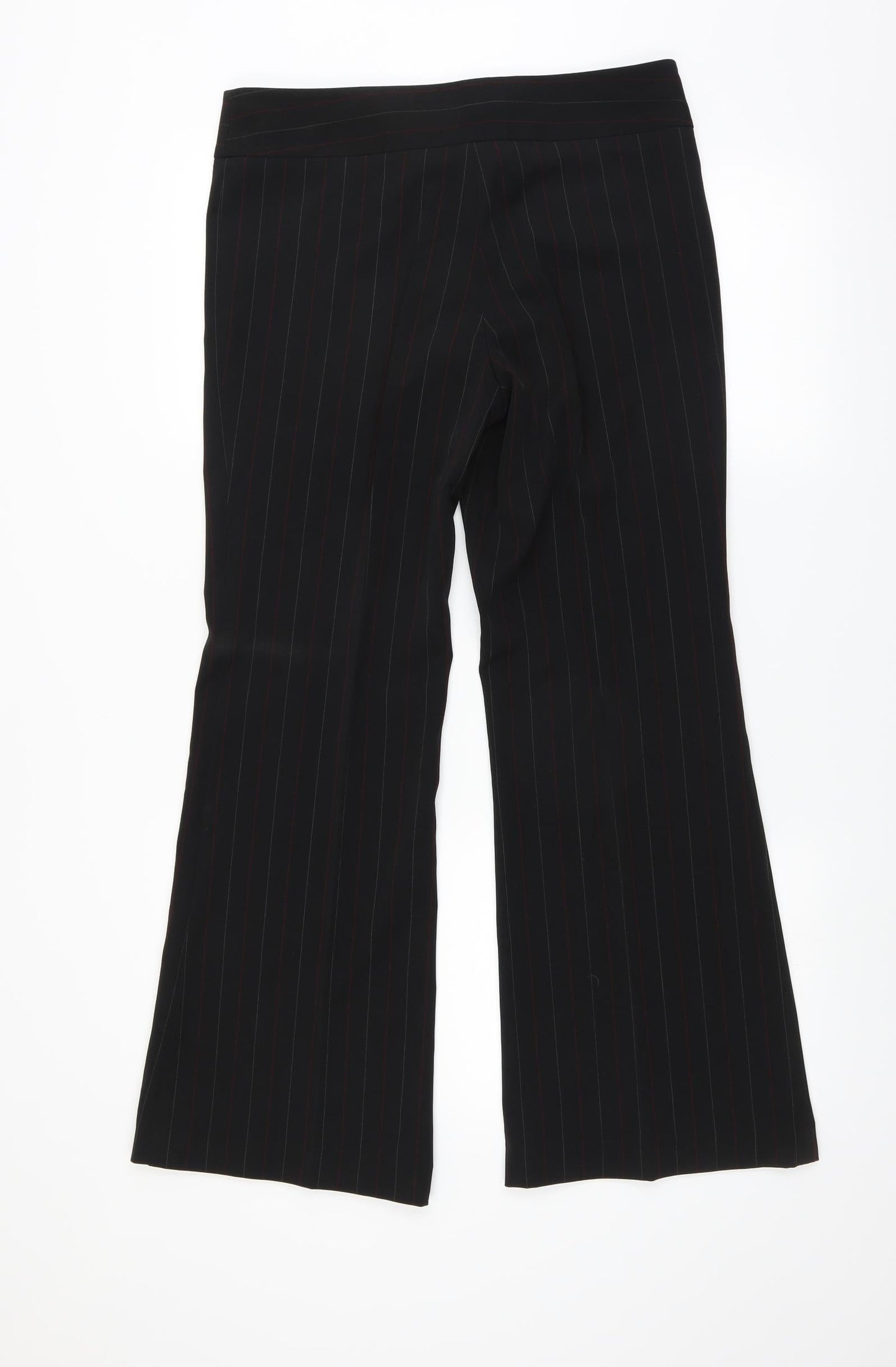 Liquid Womens Black Striped  Trousers  Size 34 in L29 in - Bootcut