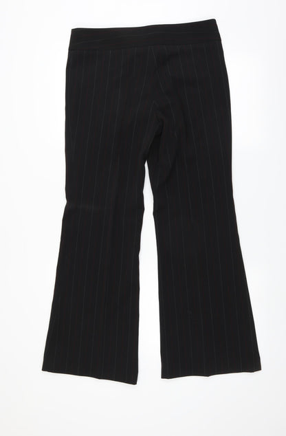 Liquid Womens Black Striped  Trousers  Size 34 in L29 in - Bootcut