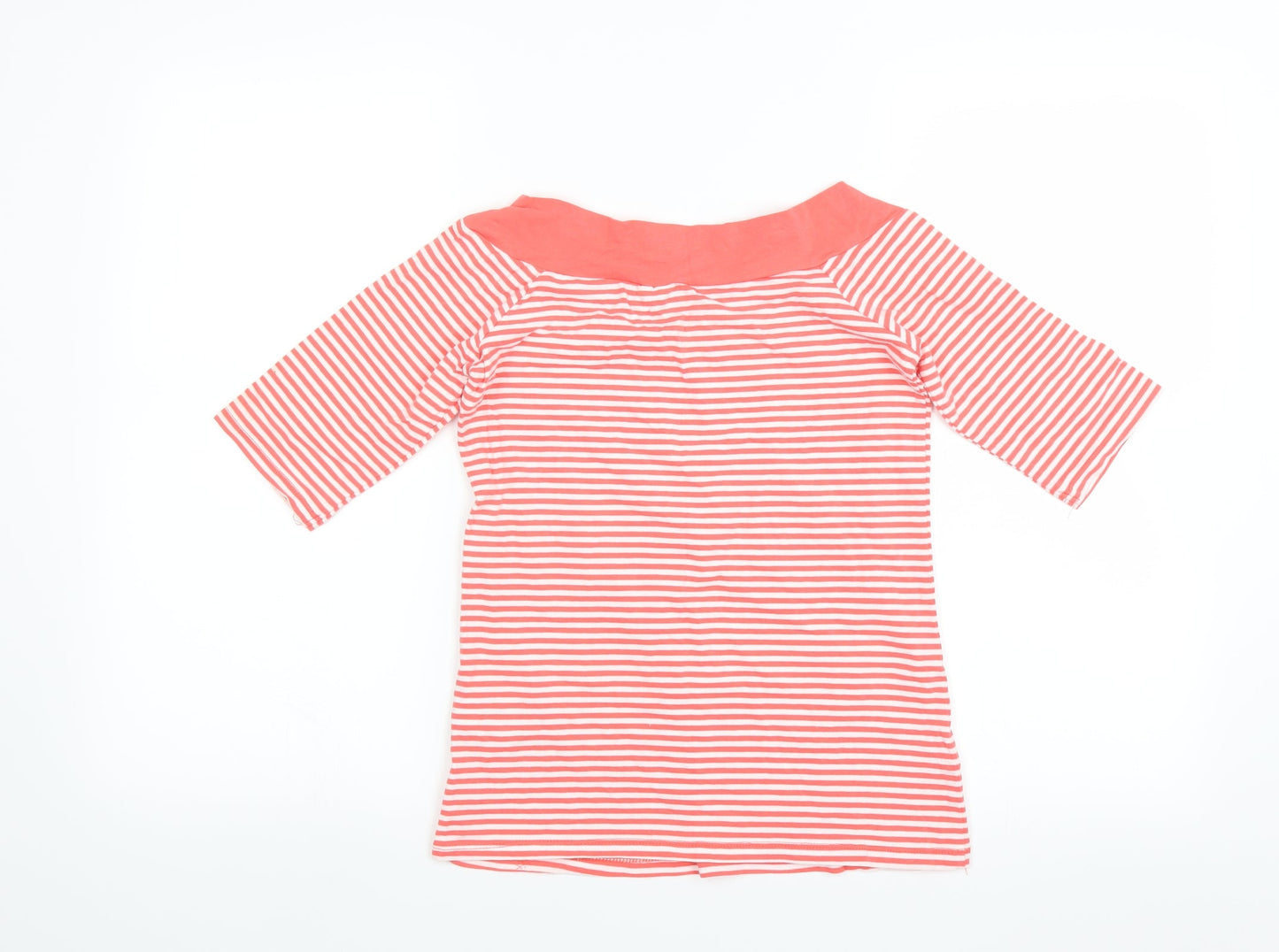 F&F Womens Pink Striped  Basic T-Shirt Size 8