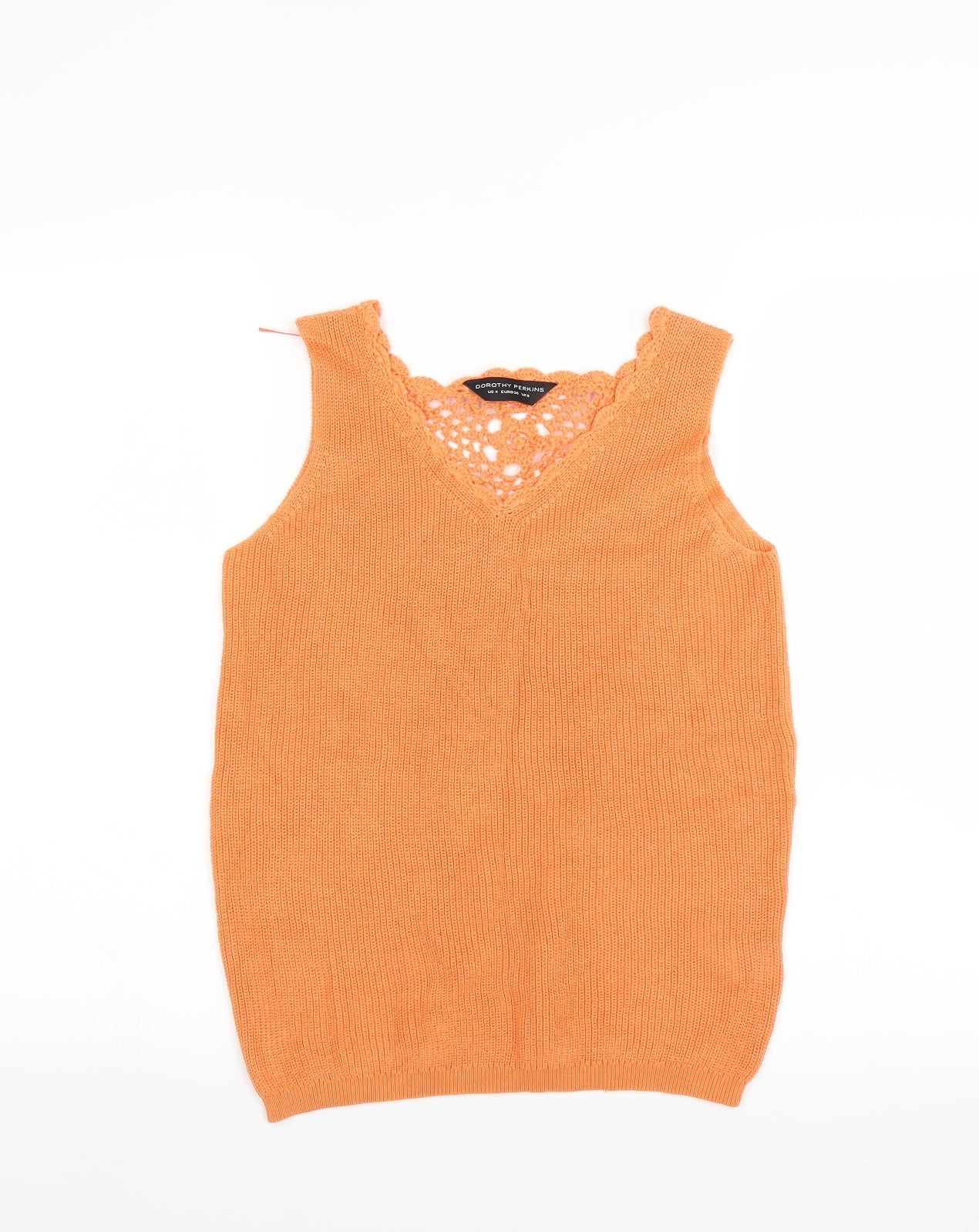 Dorothy Perkins Womens Orange   Vest Jumper Size 8
