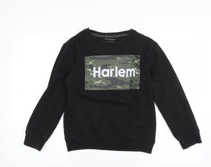 Primark Boys Black   Pullover Sweatshirt Size 10-11 Years  - harlem
