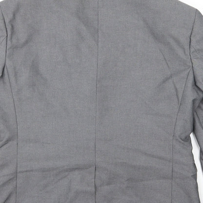 George Mens Grey  Rayon Jacket Suit Jacket Size 38