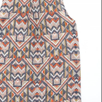 Womens UK Size 8 H&M Multicoloured Basic Button-Up