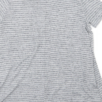 Womens UK Size 6 New Look Grey Basic T-Shirt