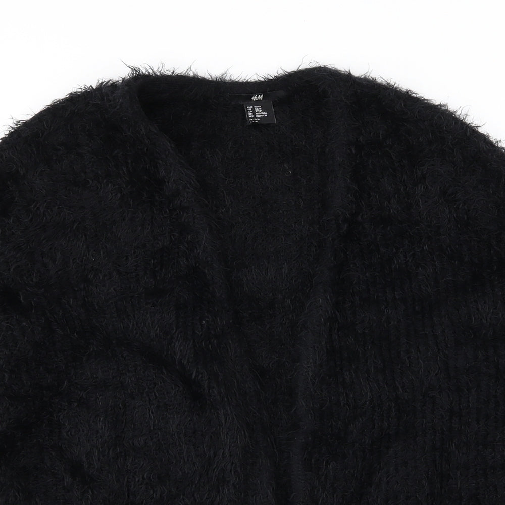 H&M Womens Black  Knit Cardigan Jumper Size XS