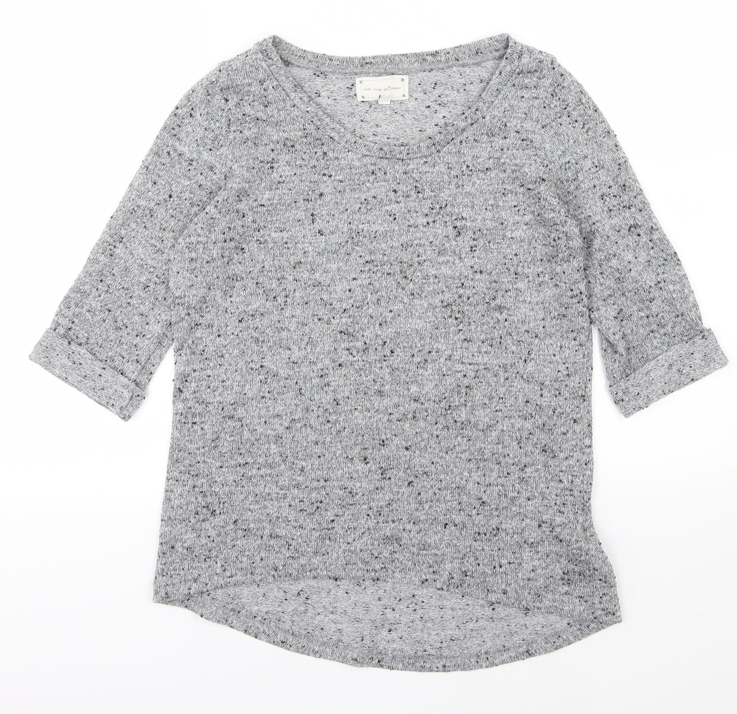 New Look Womens Grey  Knit Pullover Jumper Size 12