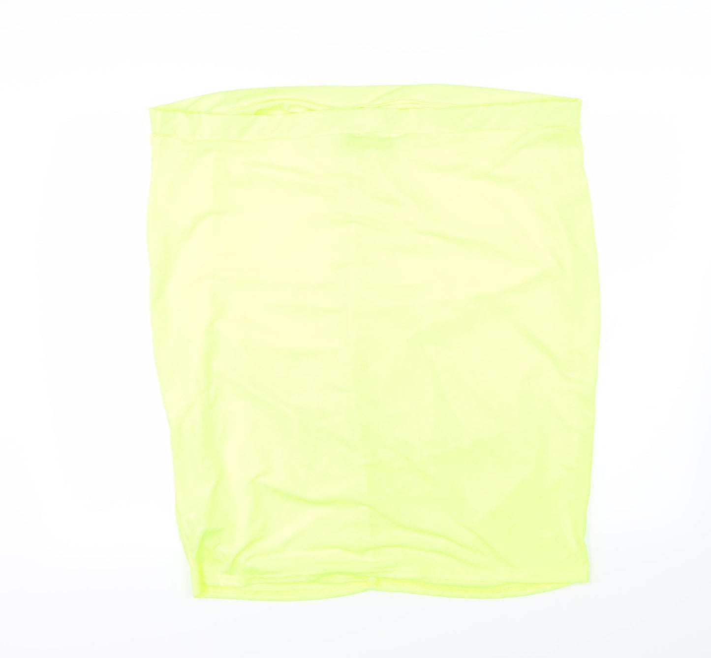 Boohoo Womens Yellow   Straight & Pencil Skirt Size 26  - Neon