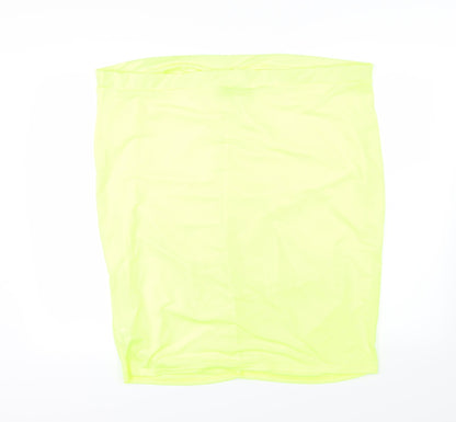 Boohoo Womens Yellow   Straight & Pencil Skirt Size 26  - Neon