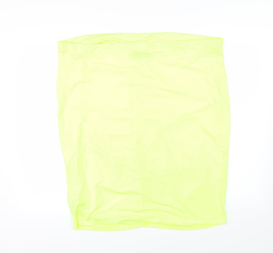 Boohoo Womens Yellow   Straight & Pencil Skirt Size 26  - Neon