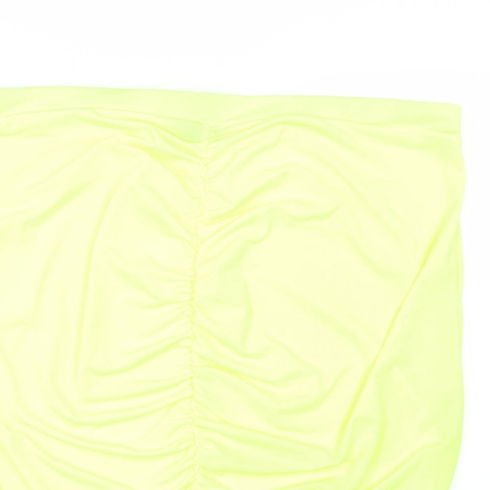 Boohoo Womens Yellow   Straight & Pencil Skirt Size 26  - Neon