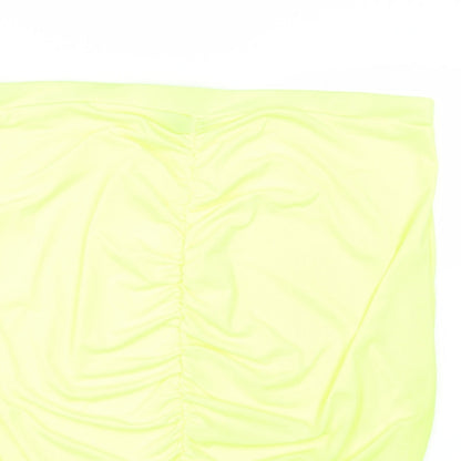 Boohoo Womens Yellow   Straight & Pencil Skirt Size 26  - Neon