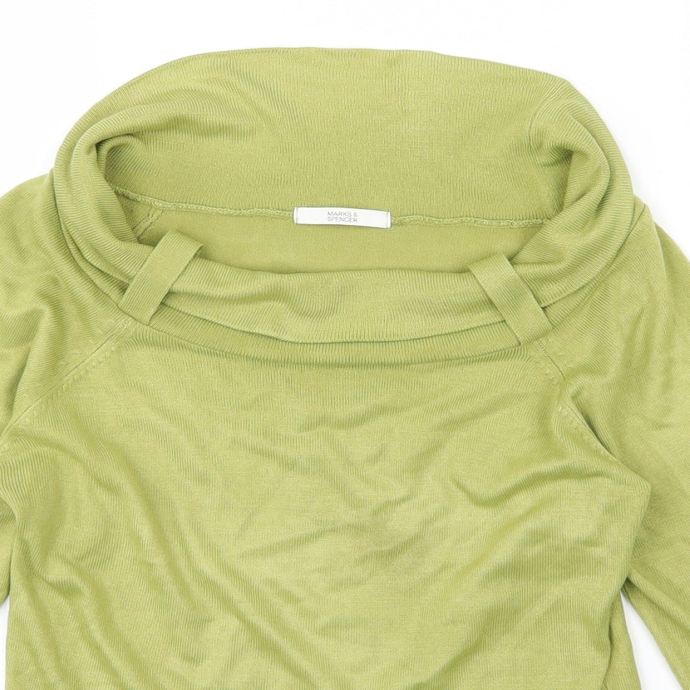 Marks & Spencer Womens Green  Knit Pullover Jumper Size 10
