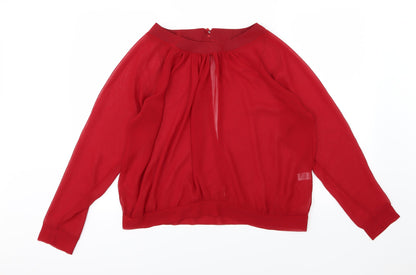 Womens UK Size 16 Select Red Basic Blouse
