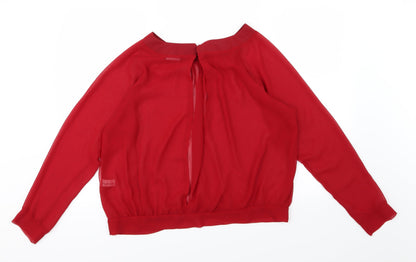Womens UK Size 16 Select Red Basic Blouse