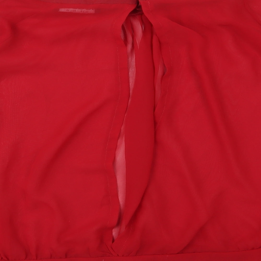 Womens UK Size 16 Select Red Basic Blouse