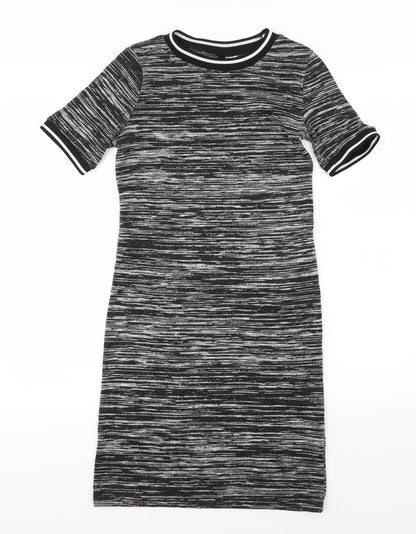 H&M Womens Grey  Knit T-Shirt Dress  Size 12