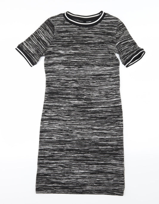 H&M Womens Grey  Knit T-Shirt Dress  Size 12