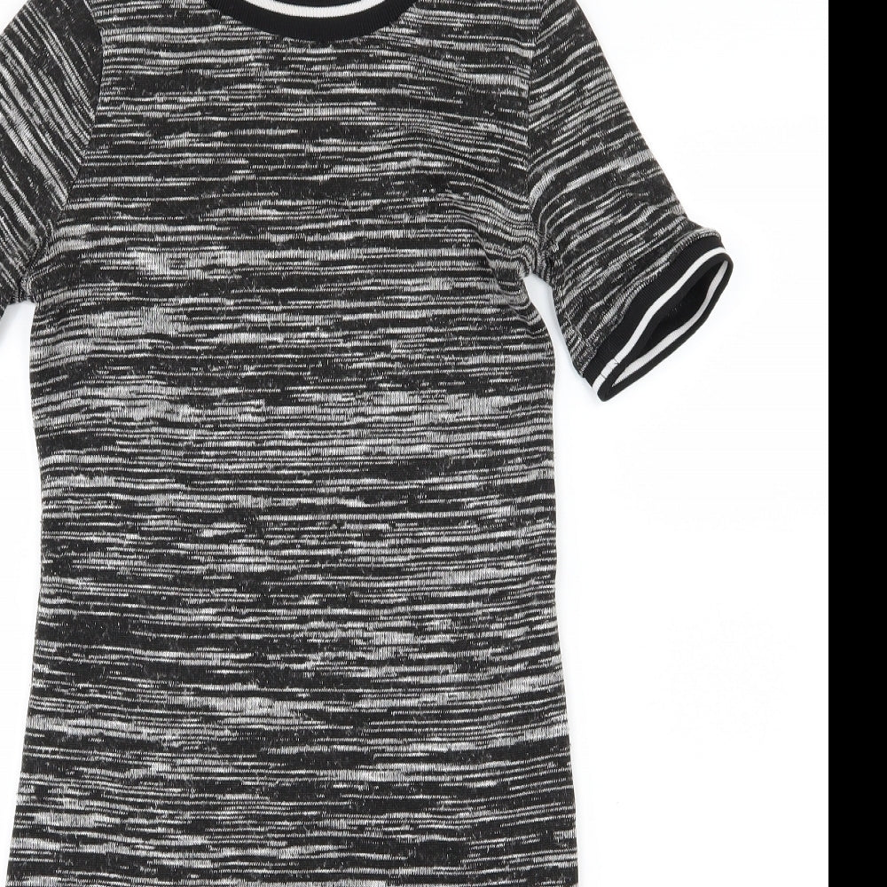H&M Womens Grey  Knit T-Shirt Dress  Size 12