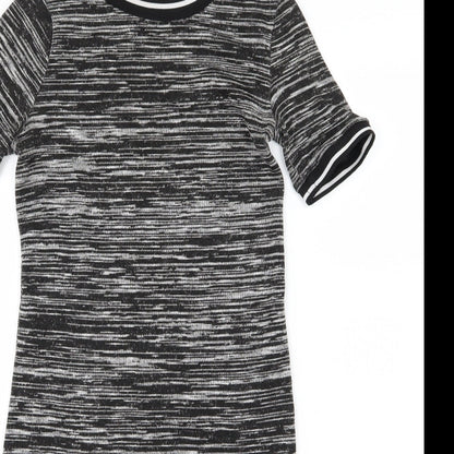 H&M Womens Grey  Knit T-Shirt Dress  Size 12