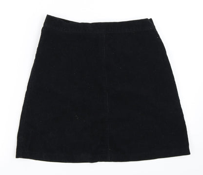Amanzoo Apparel Womens Black  Corduroy Mini Skirt Size L